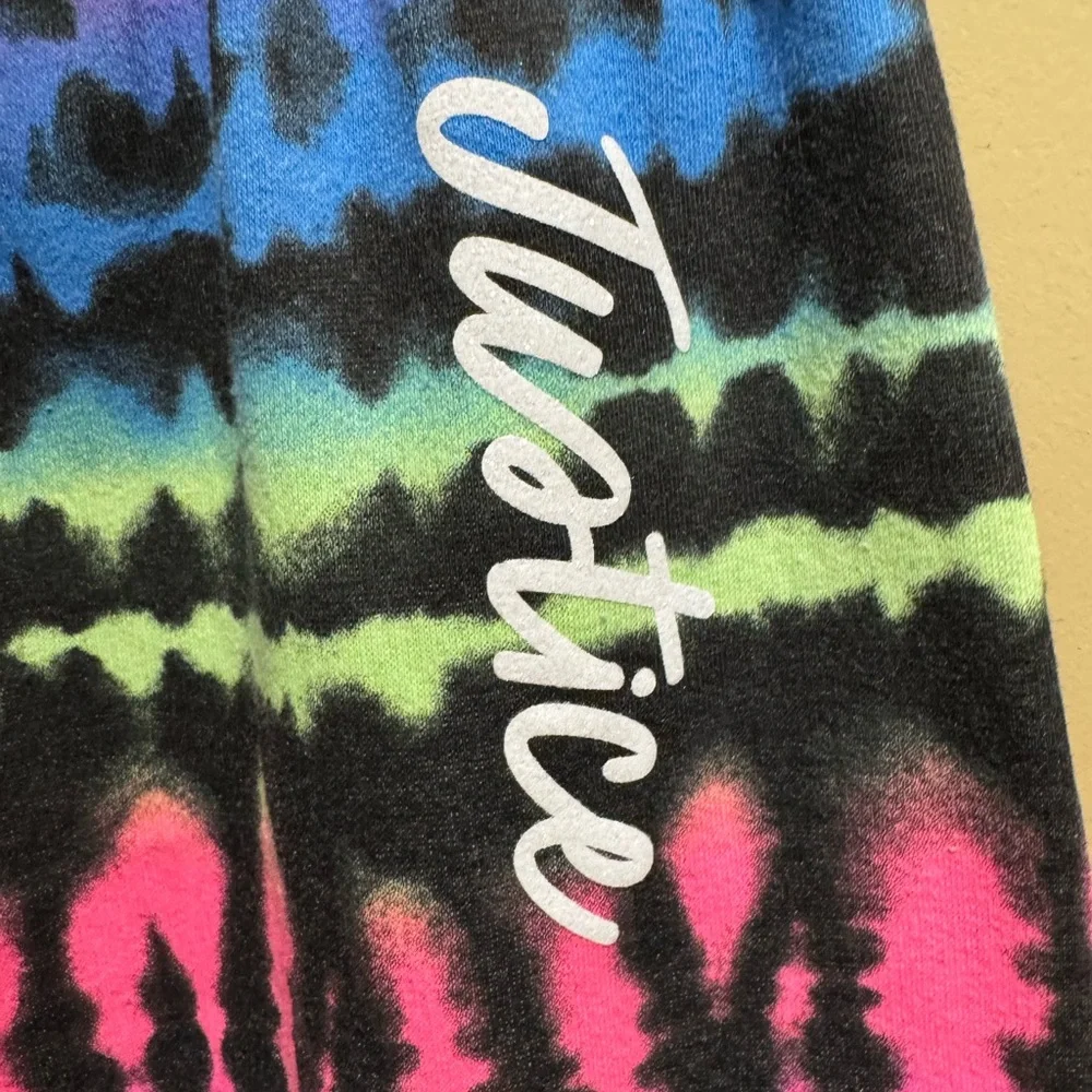 Justice Girls Everyday Faves Fleece Joggers tie-dye Size 12/14 GUC